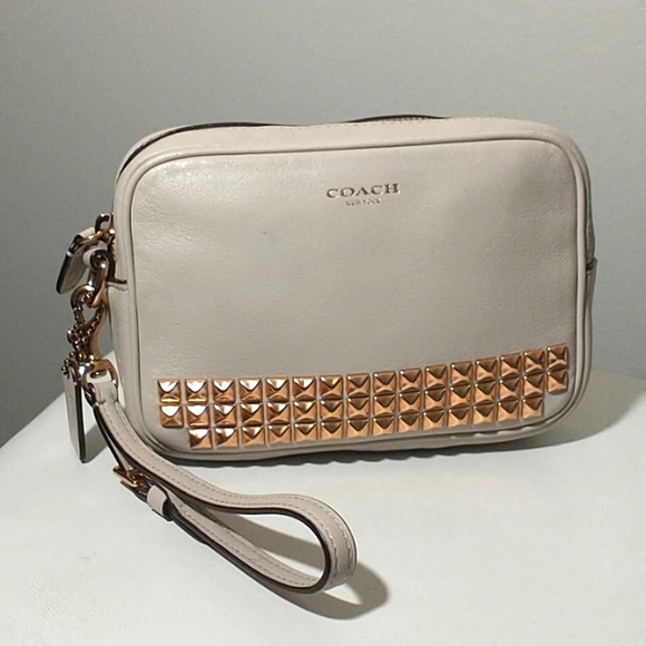 Coach Handbags - Coach Wristlet | Pouch with Gold Tone Studs